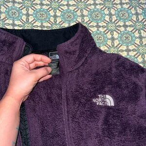Large NorthFace deep purple fleece jacket